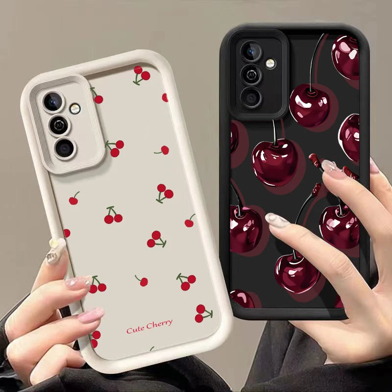 Cute Strawberry Cherry Silicone Phone Case for Motorola