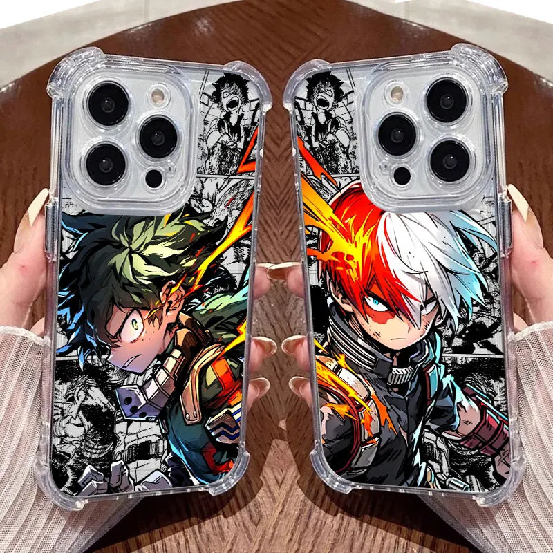 Anime Character Clear Phone Case for iPhone 7–17 Series | Anti-Drop Soft TPU Protective Cover