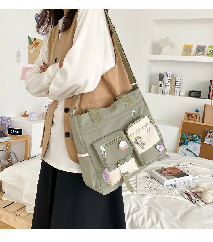 Waterproof Nylon Women's Shoulder Bag – Casual Crossbody Messenger Tote
