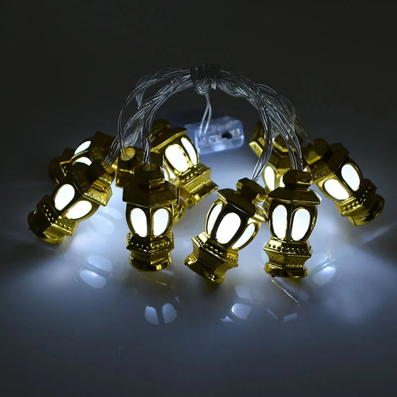 Ramadan & Eid LED Lantern String Lights – Decorative Hanging Lights for Home, Party & Festival Decor