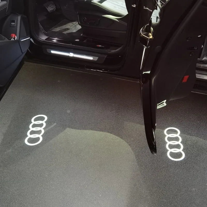 2/4Pcs HD LED Car Door Welcome Logo Projector Lights for Audi A3 A4 A5 A6 A7 Q2 Q3 Q5L Q7 S4 S5 S6 S7 TT S Line Accessories