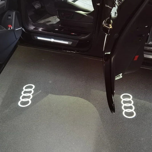 2/4Pcs HD LED Car Door Welcome Logo Projector Lights for Audi A3 A4 A5 A6 A7 Q2 Q3 Q5L Q7 S4 S5 S6 S7 TT S Line Accessories
