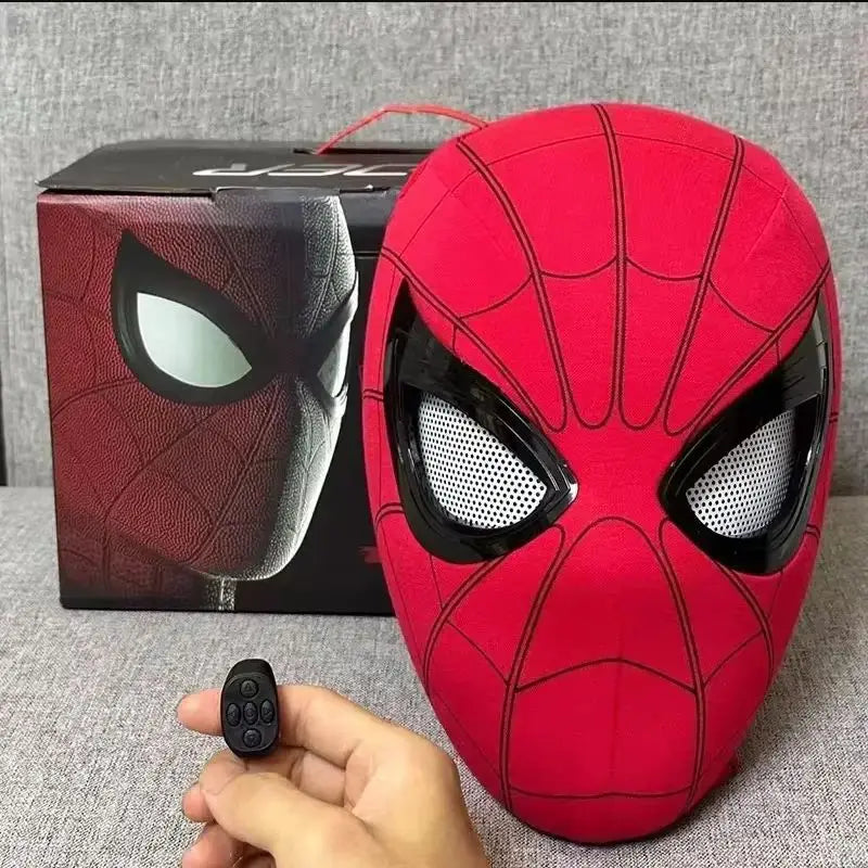 Marvel Miles Morales Spider-Man Moving Eyes Electronic Mask – 1:1 Cosplay Headgear with Remote Control