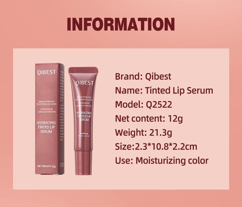 QIBEST Moisturizing Lip Gloss – Waterproof, Long-Lasting, and Easy to Apply