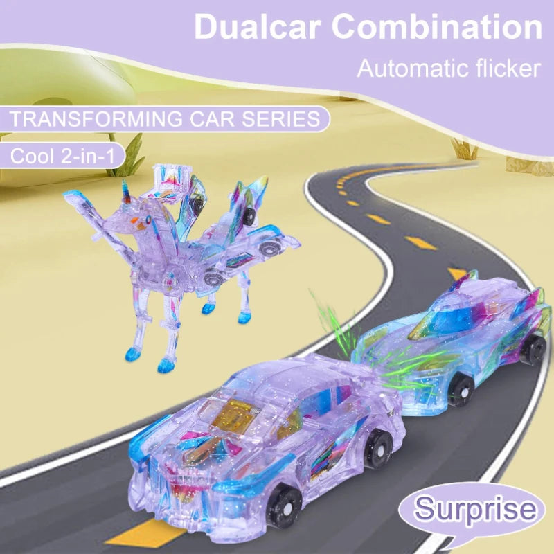 CONUSEA 2-in-1 Magnetic Shape-Shifting Deer Car Toy Set
