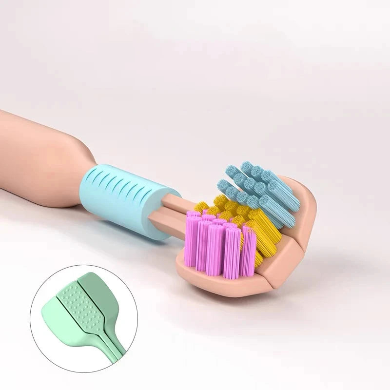 Three-Sided Toothbrush with Soft Ultra-Fine Bristles – Complete Oral Care & Gentle Teeth Cleaning