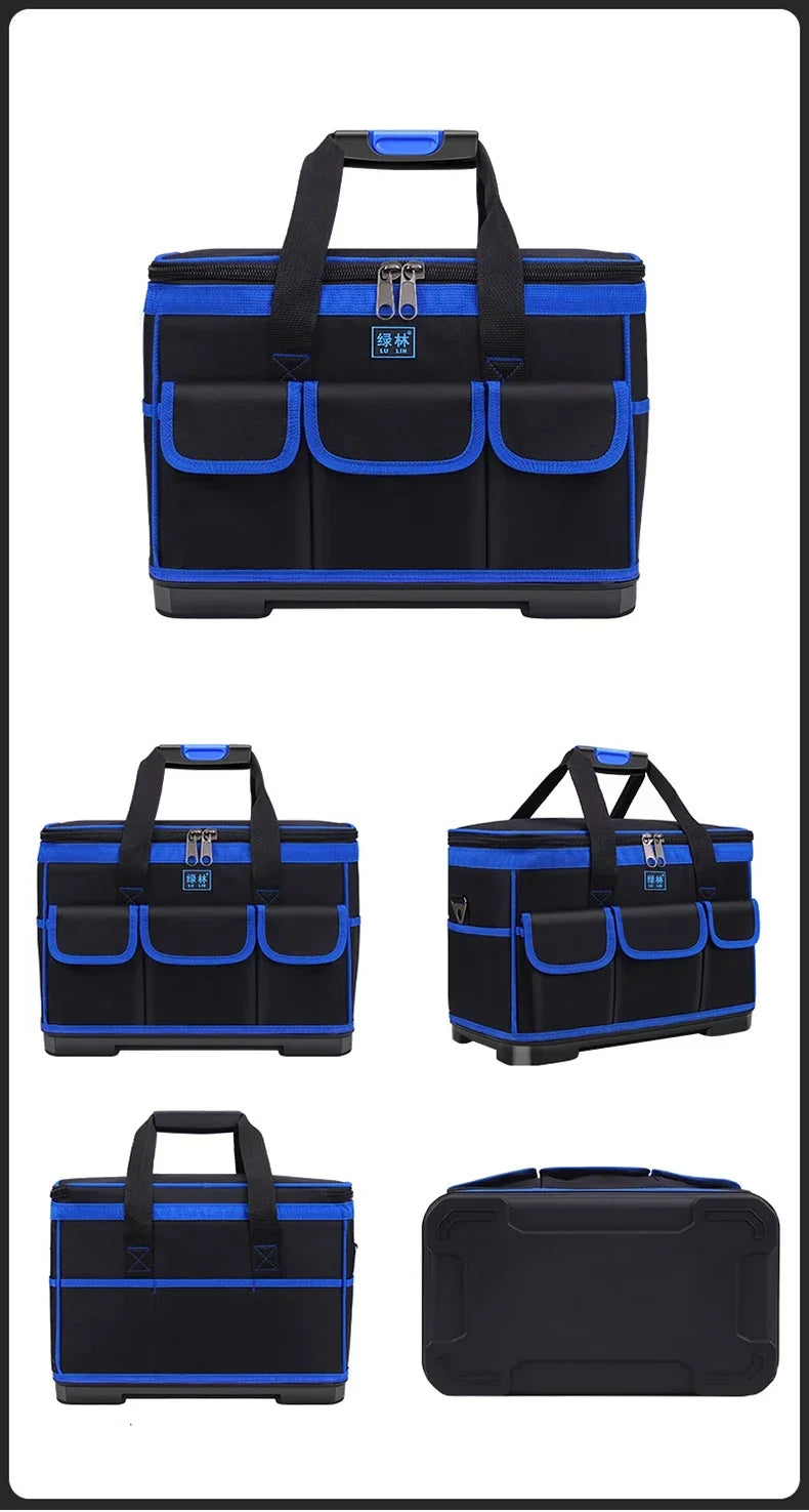 Large Oxford Cloth Tool Bag, Thickened Heavy-Duty Multi-Functional Tool Organizer for Electricians, Carpenters & Repairs