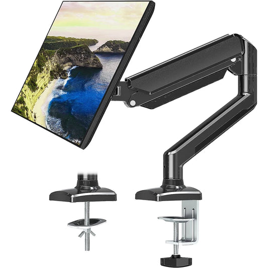 Adjustable Single Monitor Stand – Swivel Display Mount for 17”-32” Screens, Supports 4.9–19.8 lbs, Ergonomic Desk Bracket for Home & Office