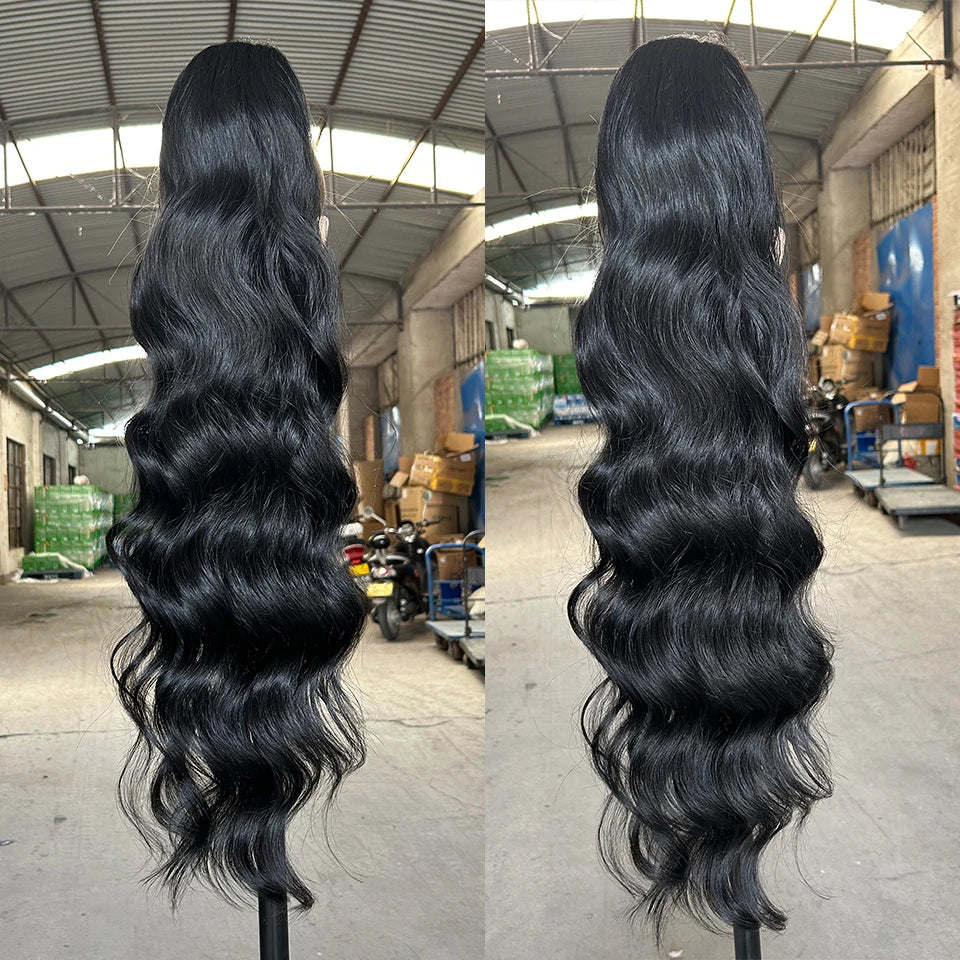 28-Inch Synthetic Drawstring Ponytail – Ombre Brown & Piano Blonde Body Wave, 180g Heat-Resistant Hair Extension