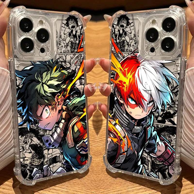 Anime Character Clear Phone Case for iPhone 7–17 Series | Anti-Drop Soft TPU Protective Cover
