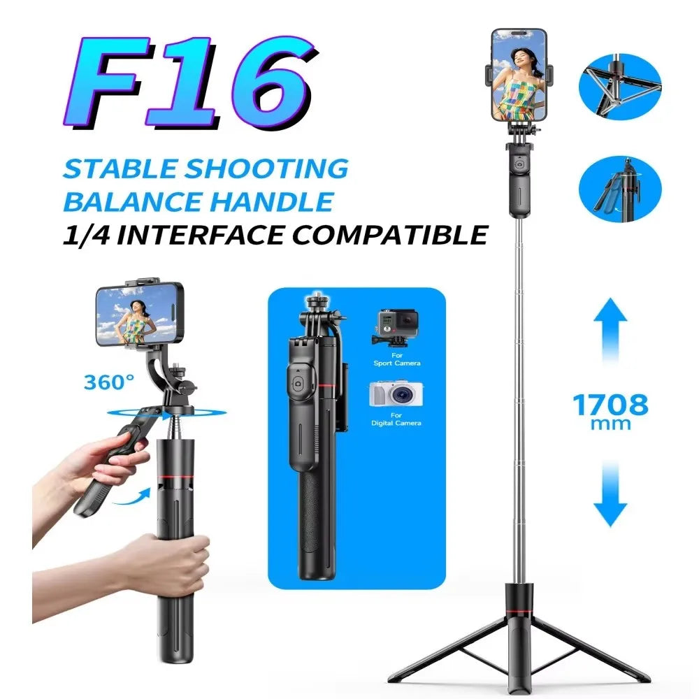 Wireless Selfie Stick Tripod with Bluetooth Remote and Fill Light