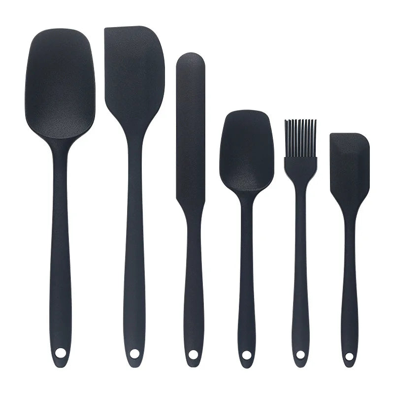 6-Piece Silicone Spatula Set for Baking – Includes Cake Frosting Brush, Non-Stick Scrapers & Cream Spreaders | Cute & Functional Kitchen Gadgets
