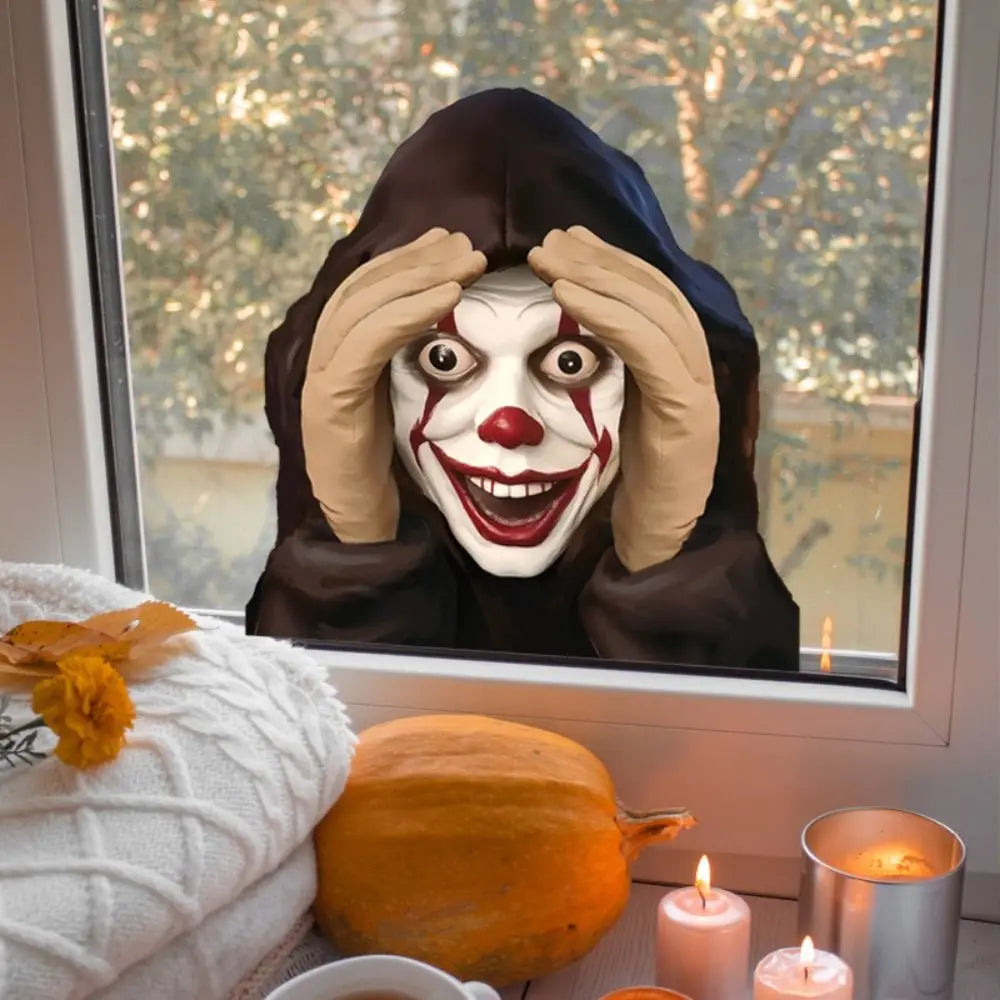 Halloween Spooky Face Static Window Cling