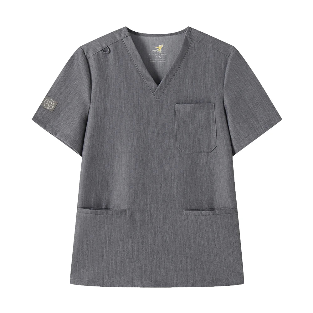 Women’s Antibacterial Scrubs Set – Soft V-Neck Top & Wrinkle-Resistant Pants