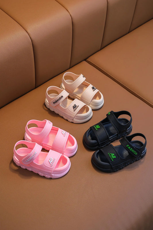 Size:23-36 New Fashion summer shoes for boys and girls Velcro soft soled children wear casual shoes outside the beach