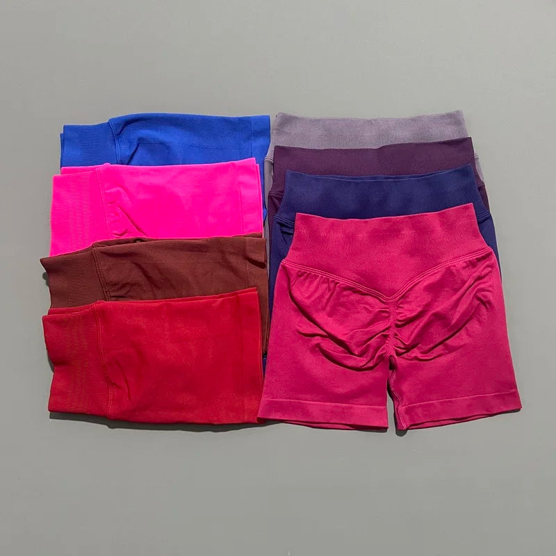 Women’s Seamless Biker Shorts – 4.5″ Low-Waist Fitness & Workout Shorts