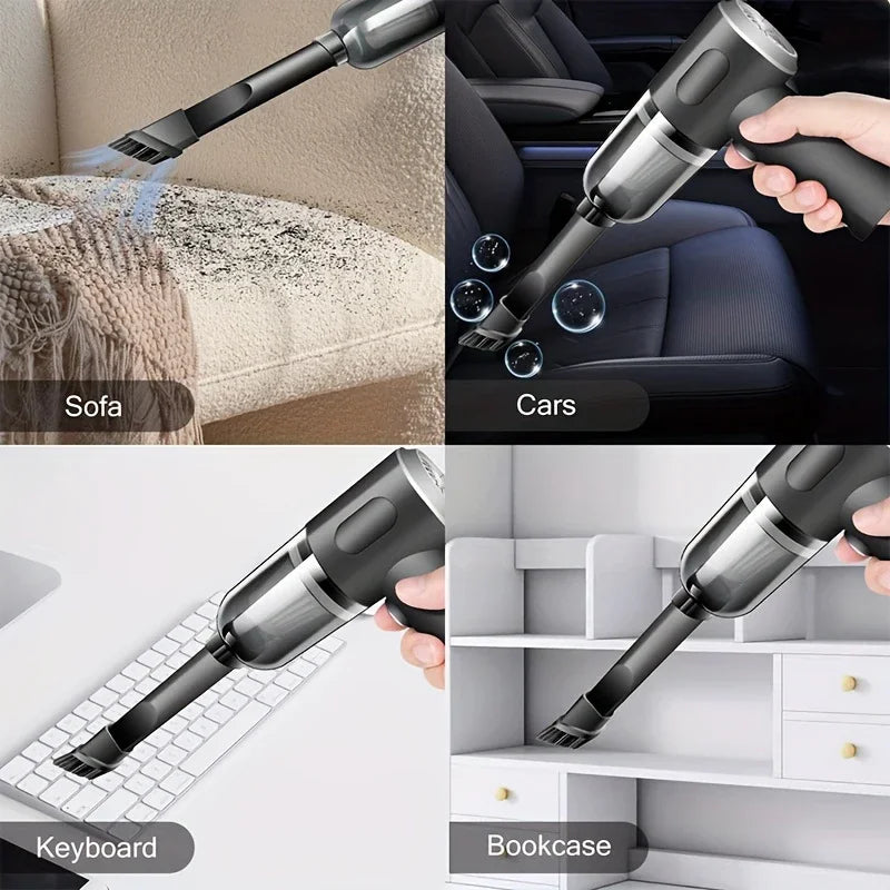 Cordless Handheld Car Vacuum Cleaner – Wet & Dry Portable Vacuum with Powerful Suction