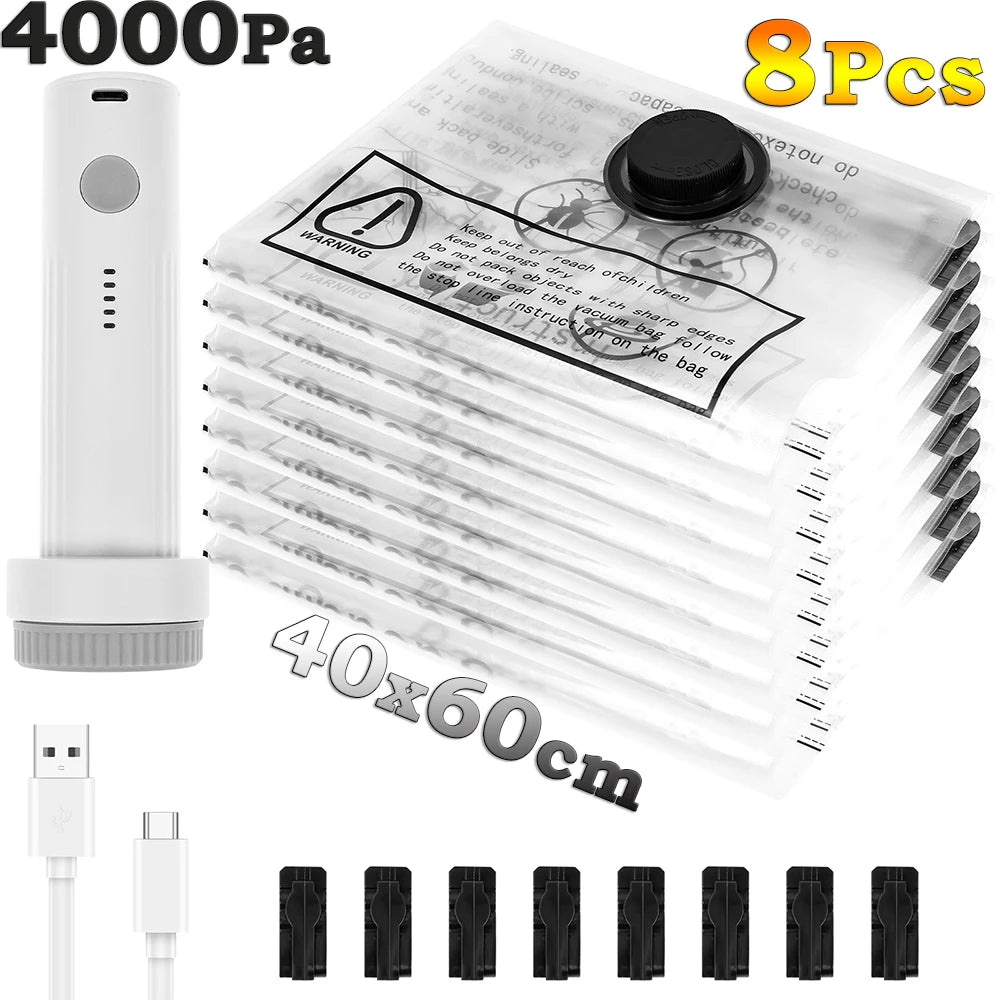 Vacuum Storage Bag Set with USB Electric Pump