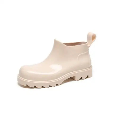 Women's Waterproof Rain Boots – New Luxury Jelly Short Boots with Thick Sole, Candy Colors