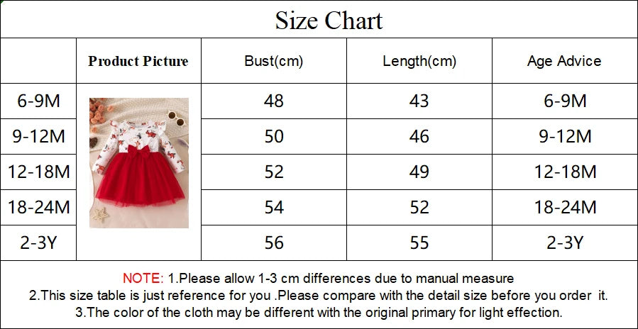 Baby Girl New Year Dress – Green Christmas Tree Print Outfit, “My First New Year” Costume for Newborns & Toddlers