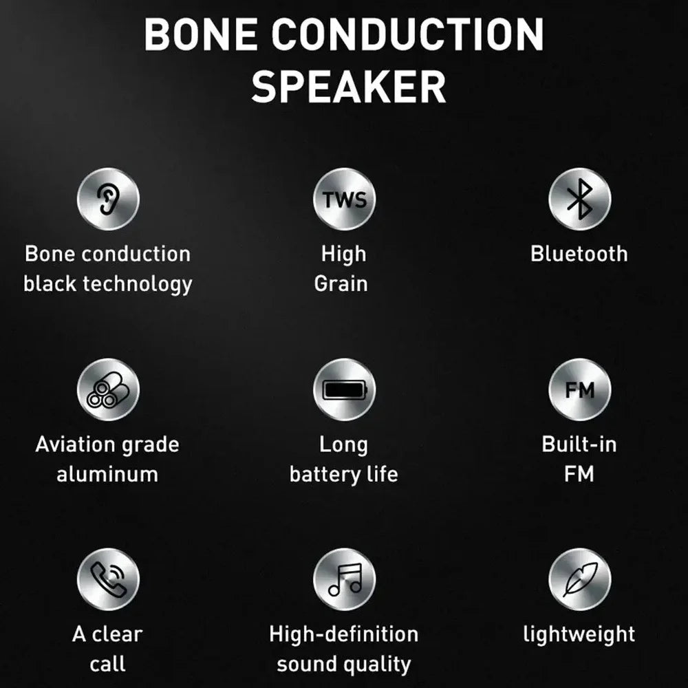 Bone Conduction Bluetooth Speaker – Portable Wireless Speaker with FM Radio