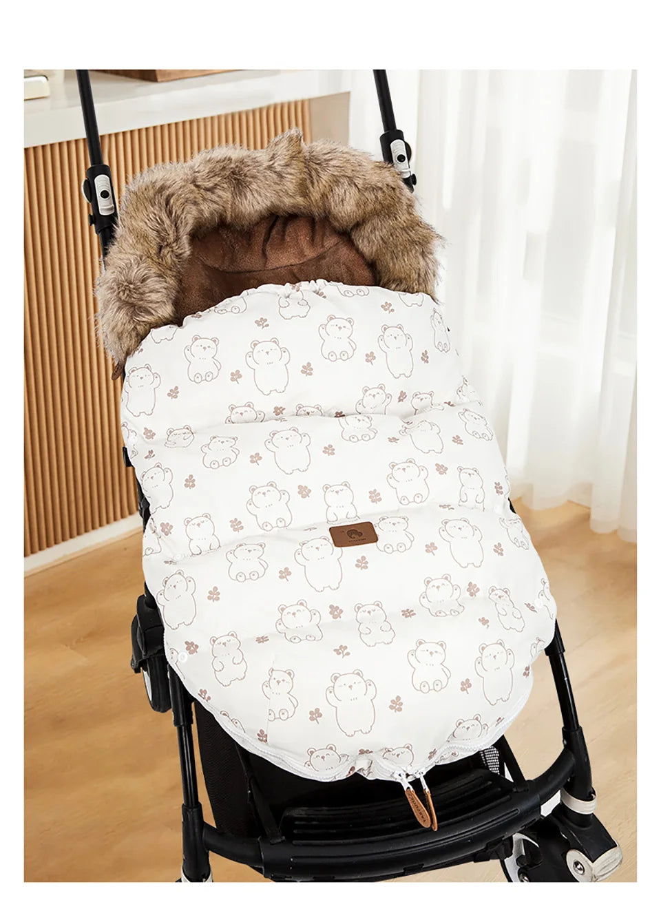Baby Stroller Footmuff with Removable Collar