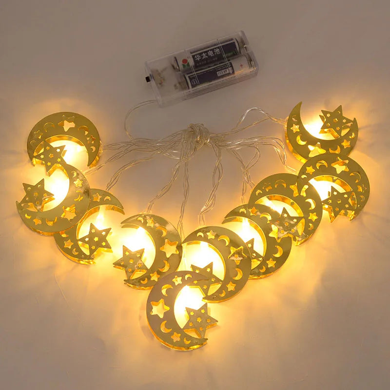 Ramadan & Eid LED Lantern String Lights – Decorative Hanging Lights for Home, Party & Festival Decor