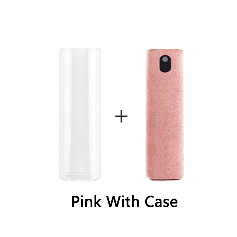 2-in-1 Portable Phone & Tablet Screen Cleaner Spray with Microfiber Cloth – Touchscreen & Glass Cleaning Set