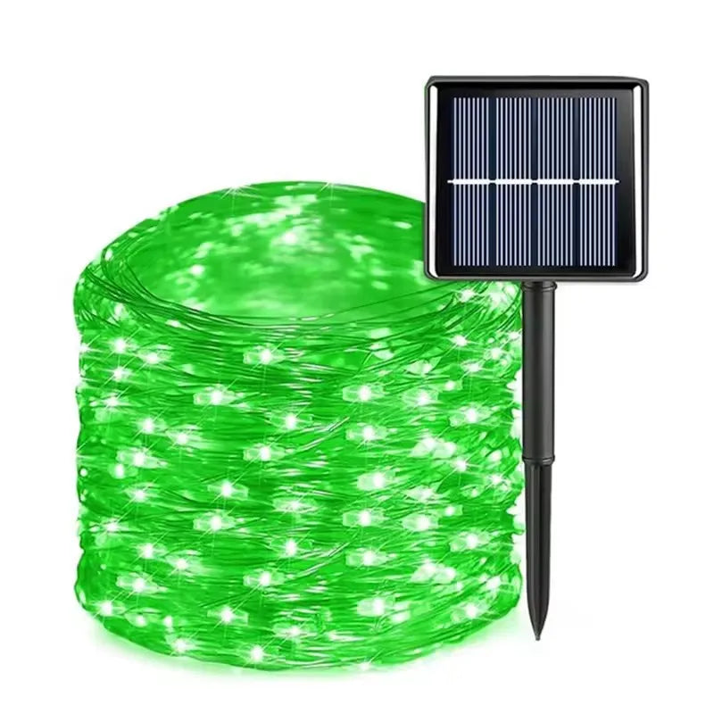 Solar LED Fairy String Lights with Flexible Copper Wire for Garden, Patio, Tree and Christmas Party Decorating