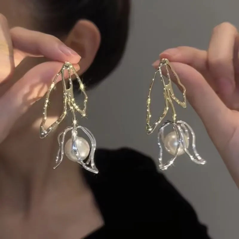 Gorgeous Geometric Drop Earrings for Women with Cubic Zirconia – Luxury Wedding & Party Jewelry