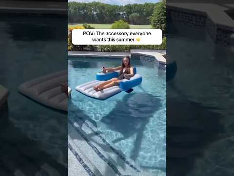 Inflatable Motorized Pool Lounger with Dual-Motor Propeller