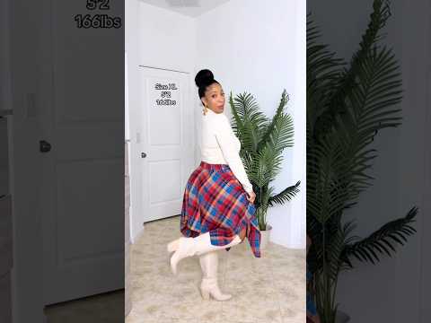 Women Plaid Irregular High Waist Knee-Length Skirt