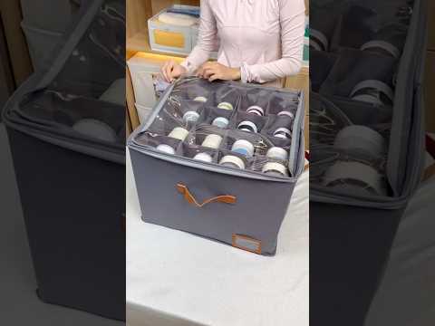 Foldable Shoe Storage Organizer with Clear Lid