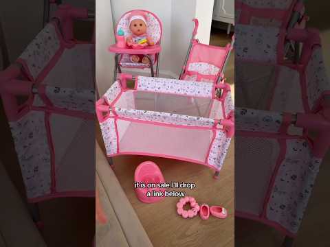 Baby Doll Crib & Furniture Toy Set — Reborn Doll Nursery Accessories
